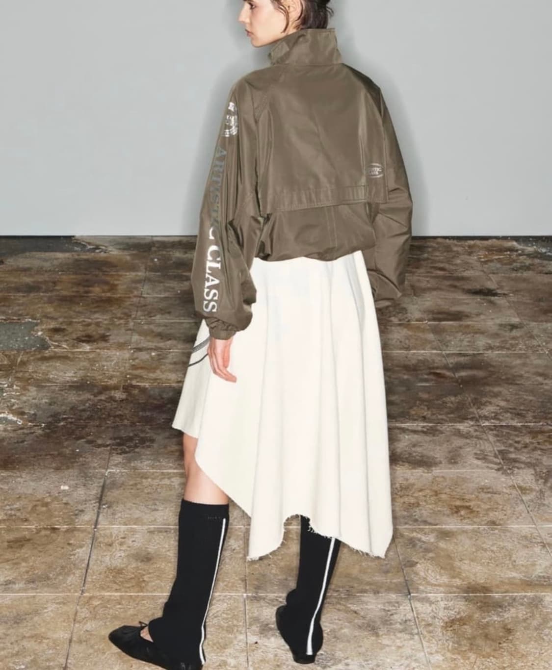 오픈와이와이 언발 코튼 스커트 아이보리 상품이미지5