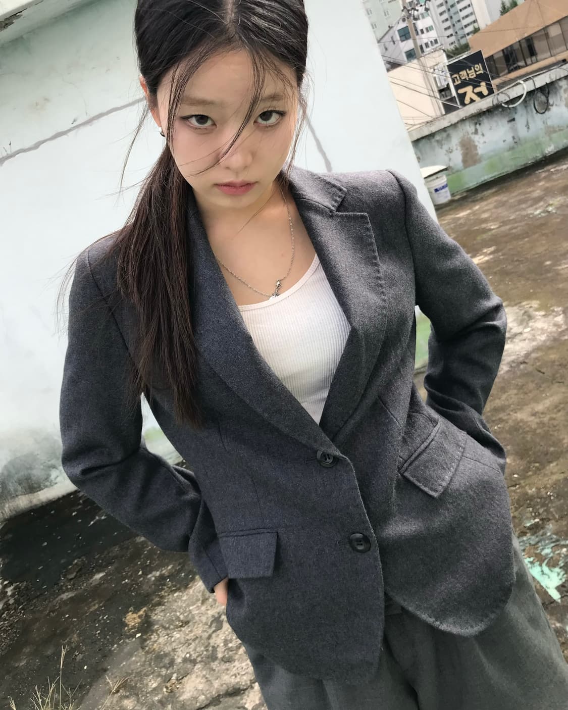캐주얼 그레이 블레이저  상품이미지7