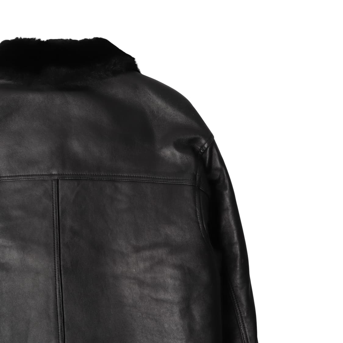 Colebrook 90s 레더 더플 무스탕 초어코트 자켓 상품이미지6