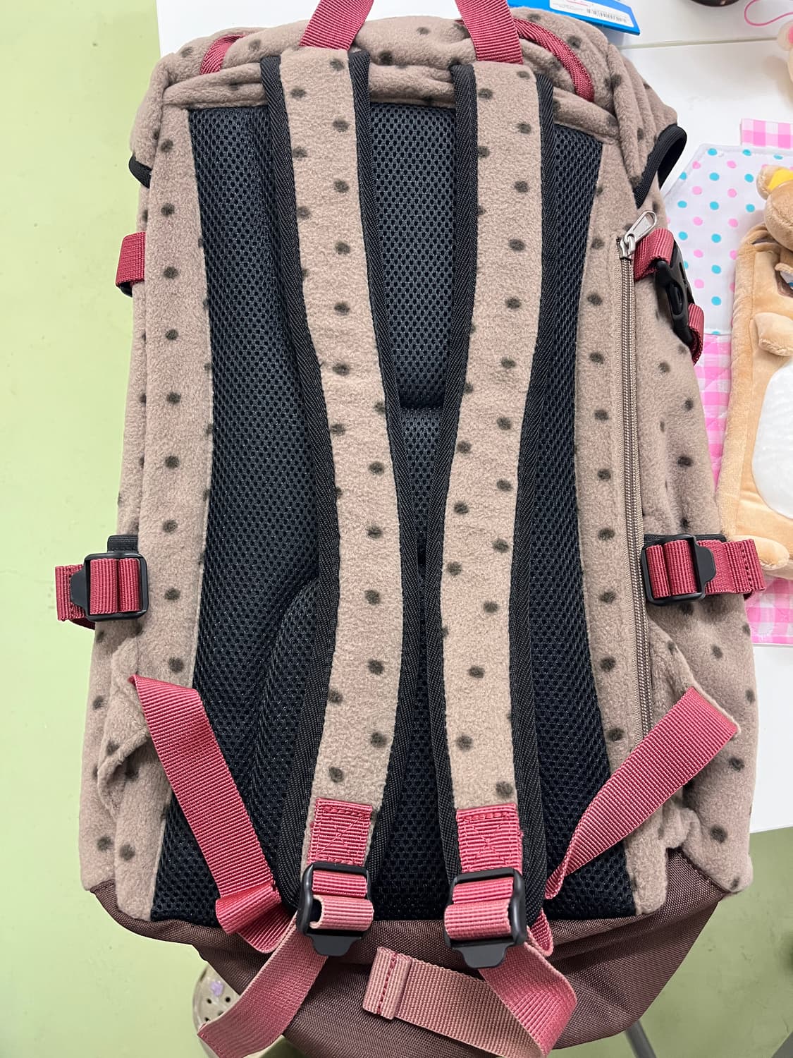 후리스 브라운 도트 리락쿠마깔 백팩 🧸 상품이미지7