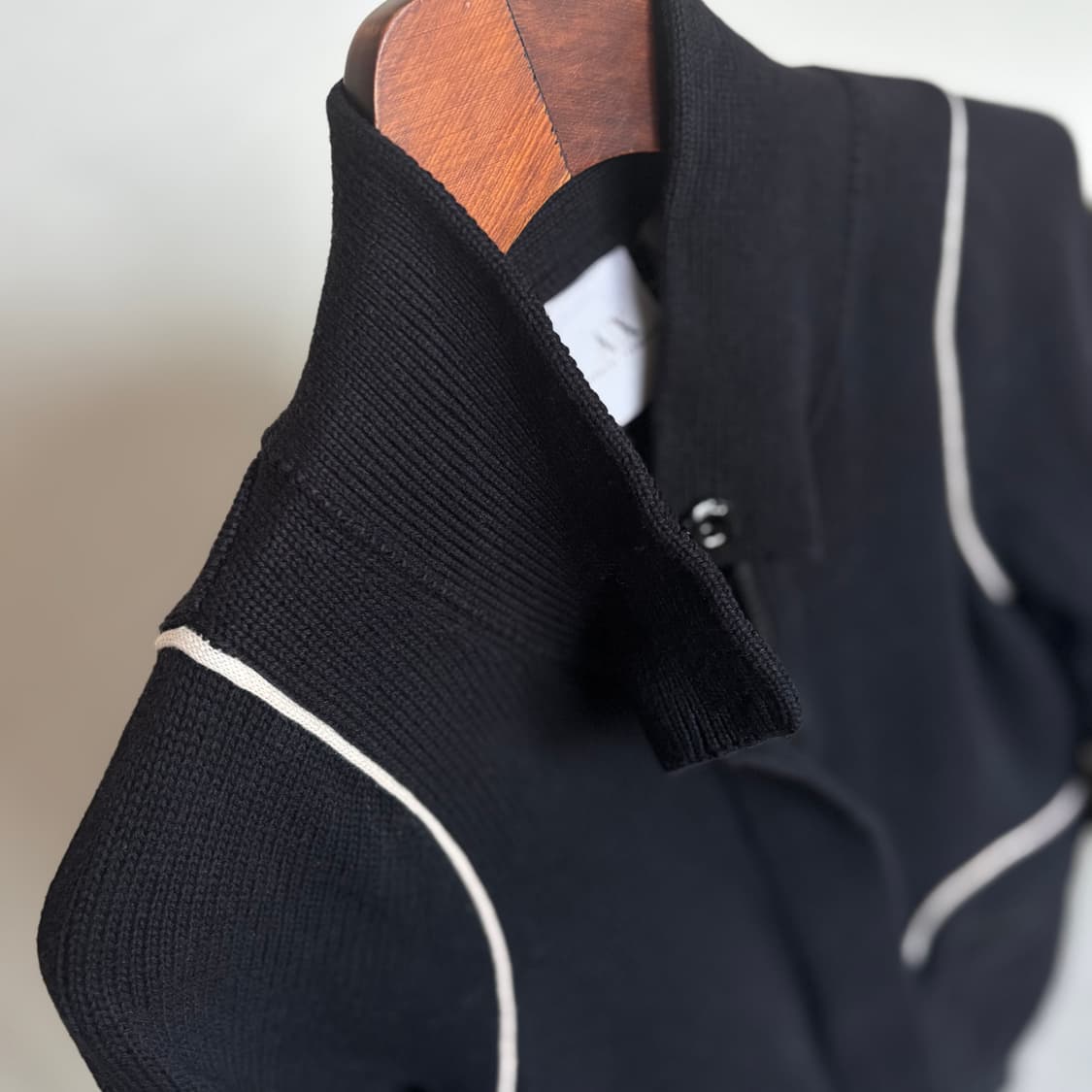 AX 알마니 익스체인지 M 블랙 니트 집업 가디건 블루종 상품이미지7