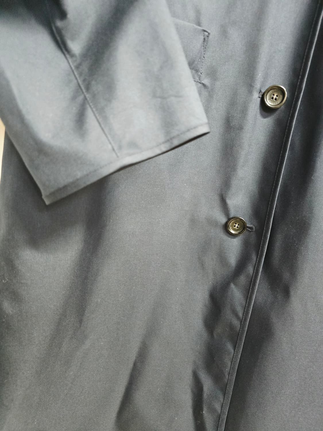 PESPOW 후드 벨트 롱 코트 네이비 상품이미지4