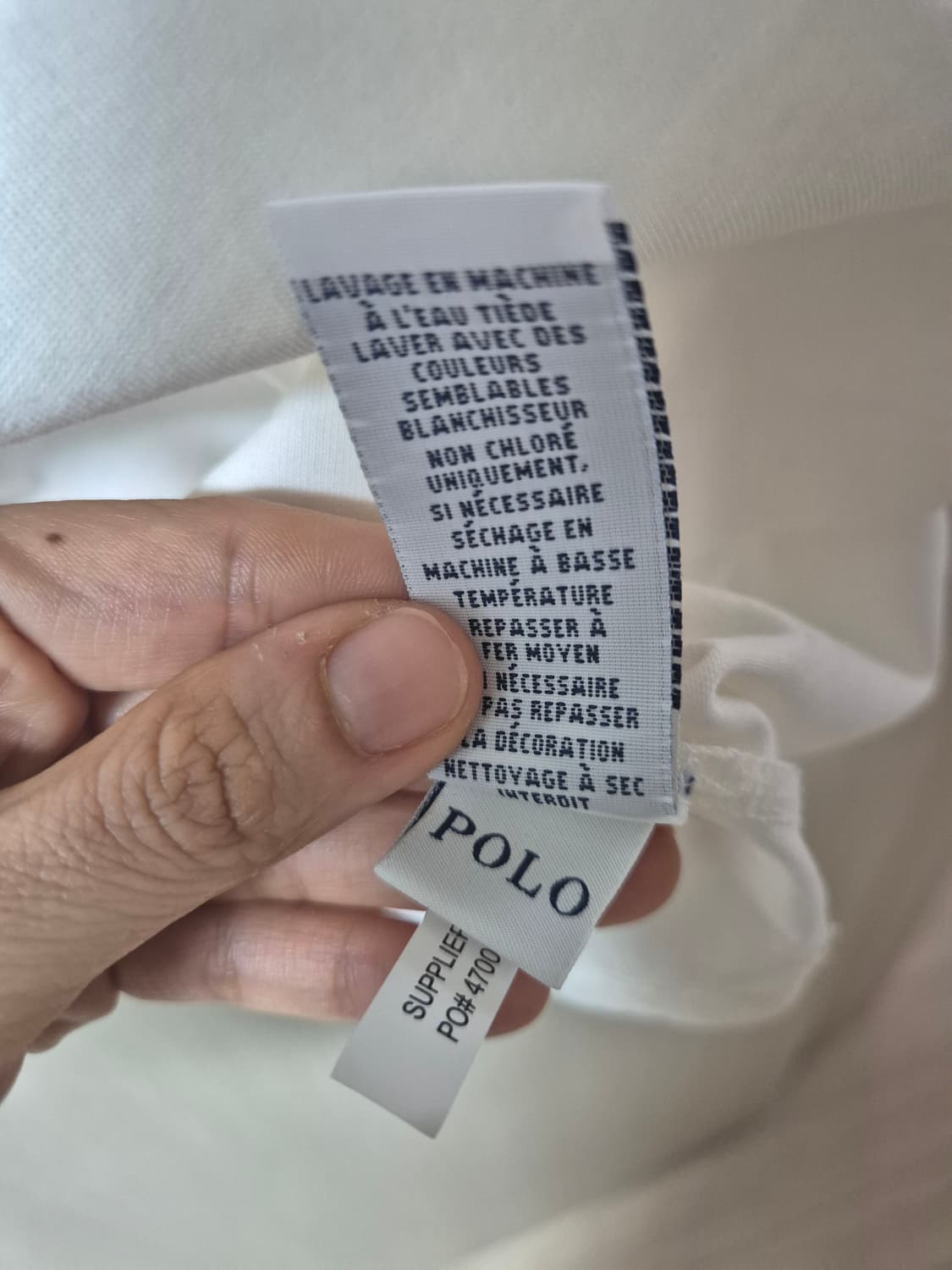 (새제품) 폴로 랄프로렌 V넥 반팔티 화이트 라지 상품이미지5