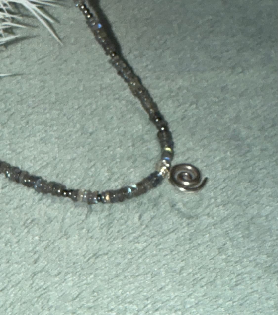 [rrrocnoc] eternal paeum 천연석 카렌실버 목걸이 상품이미지2