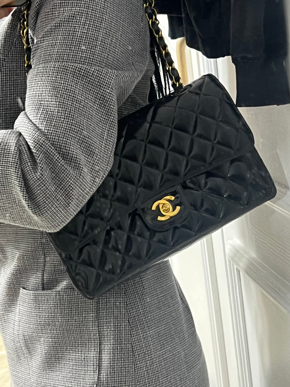 풀박)샤넬 24K도금 클래식 페인던트 플랩백 상품이미지2