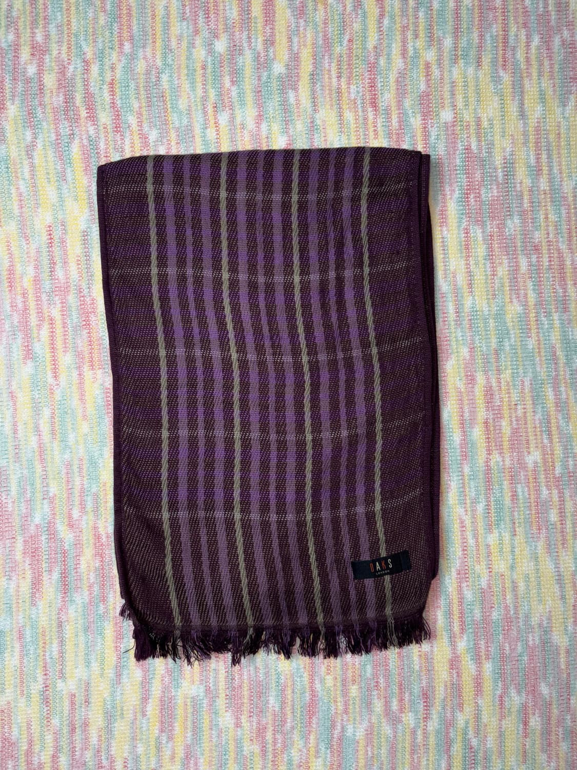 닥스 퍼플 체크 머플러 상품이미지2