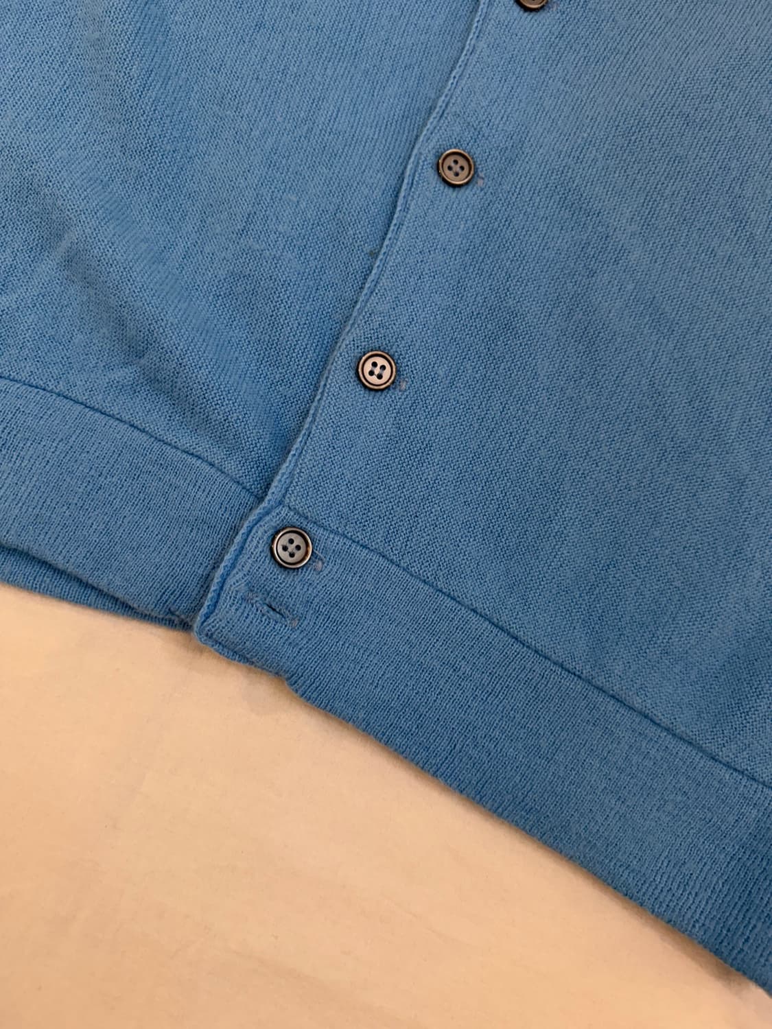 60s IZOD 라코스테 아카이브 스카이블루 아크릴 가디건 상품이미지4