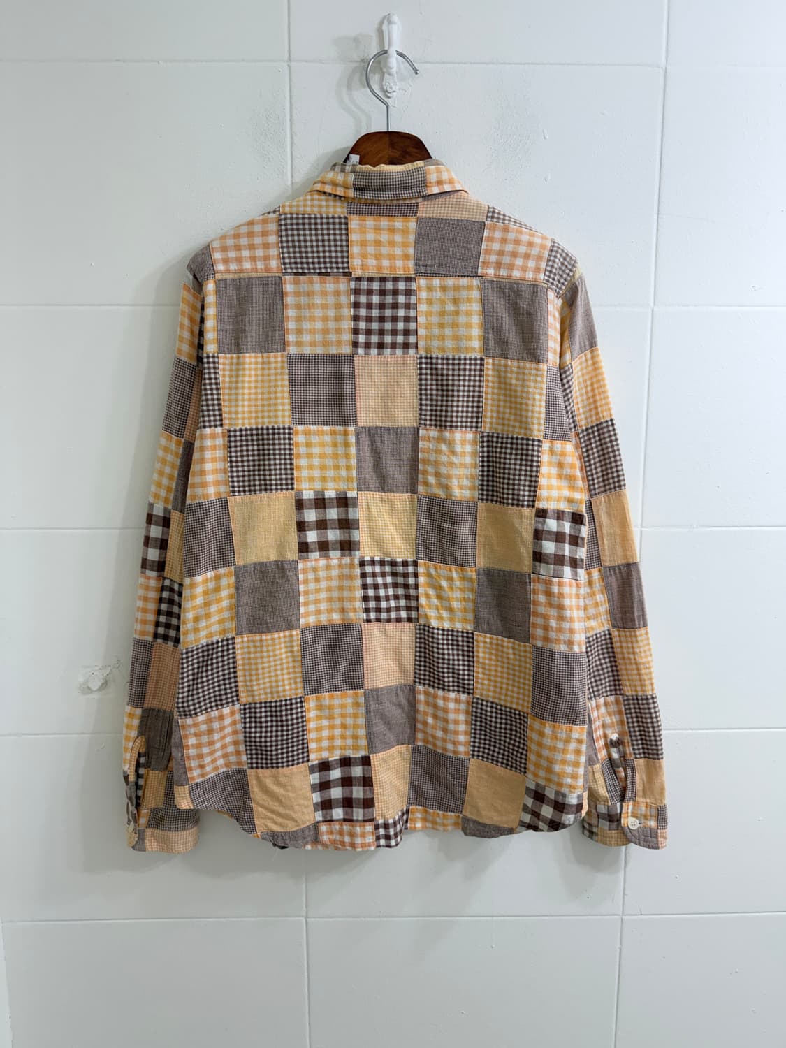 베이프 베이비 마일로 스토어 패치워크 롱 슬리브 셔츠 상품이미지4