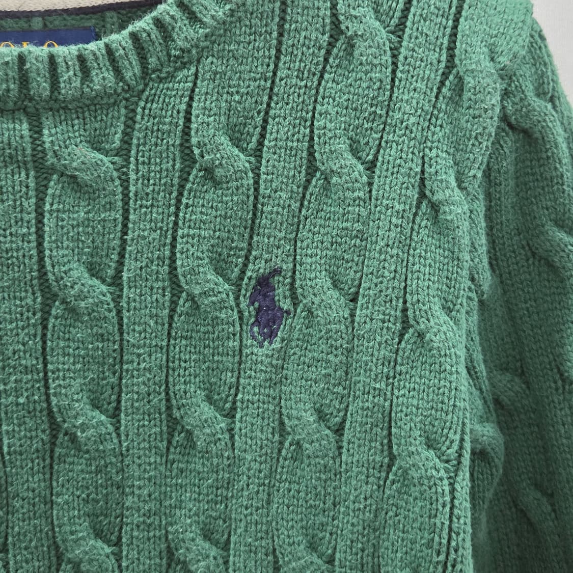 폴로랄프로렌 키즈 케이블 니트 그린 4T 상품이미지2