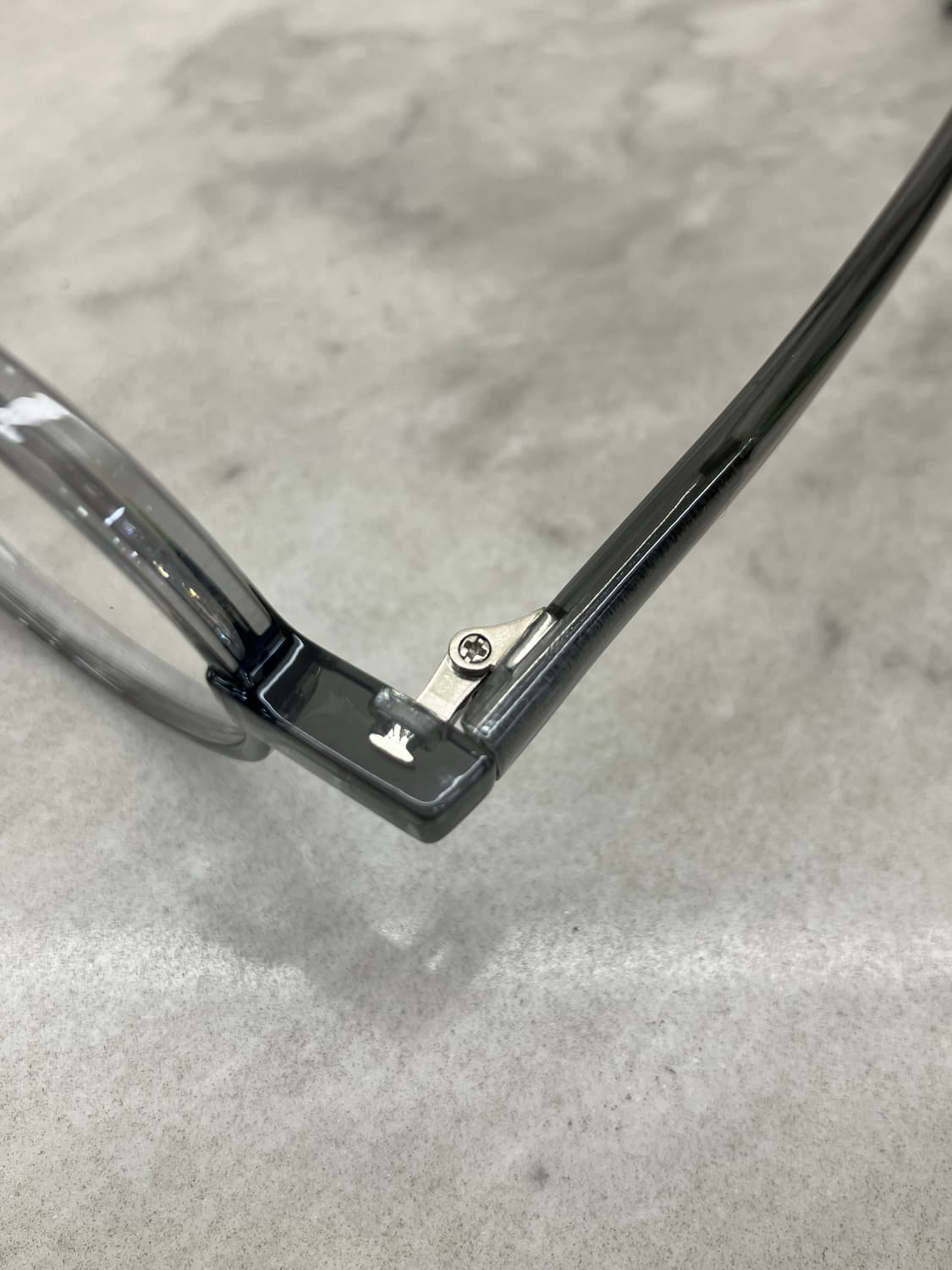 B61 HL 유광 그레이 라운드 뿔테 안경7671 상품이미지2