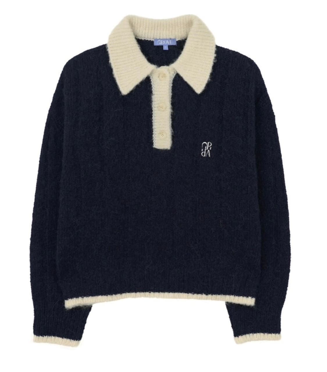 그로브스토어 21FW soft knit navy 소프트 카라니트 네이비 상품이미지1