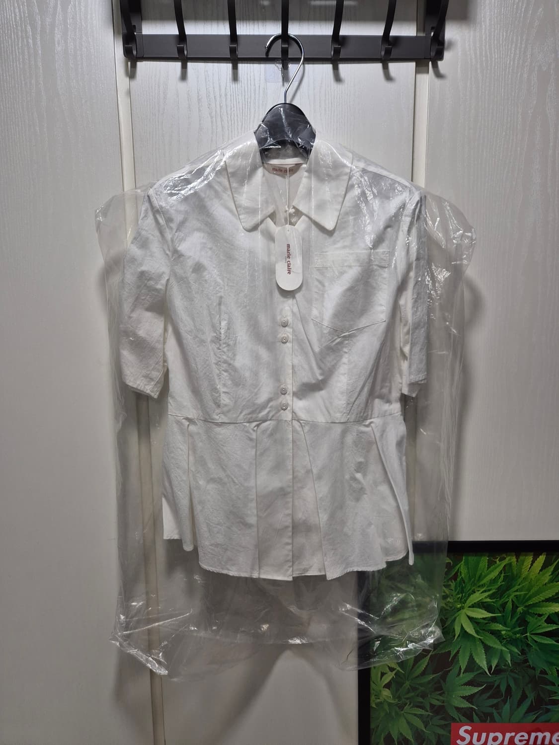 (세일)(새상품)마리끌레르 화이트 블라우스 5부 상품이미지1