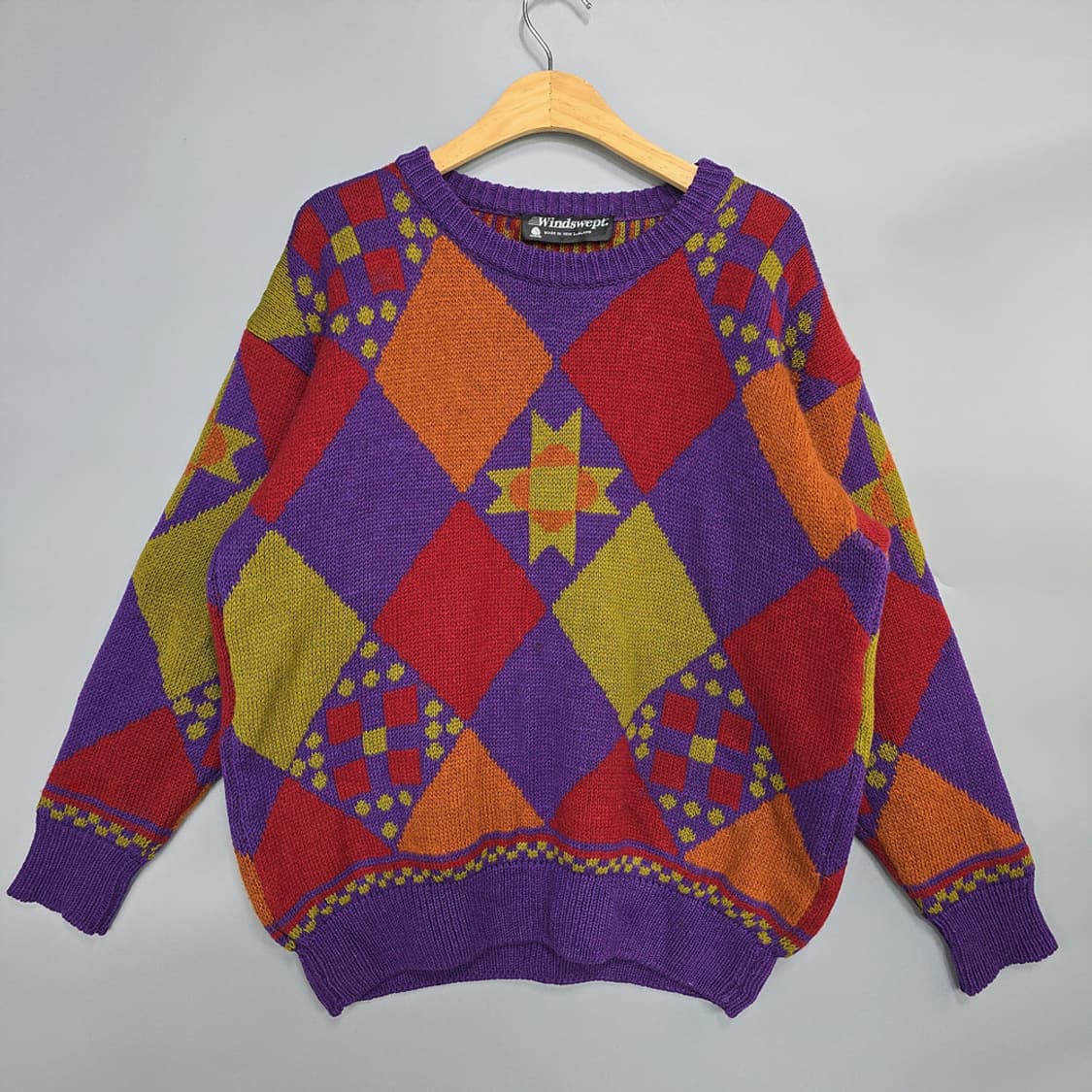 윈드스웹트(windswept) 뉴질랜드 울니트 아가일 40 상품이미지1