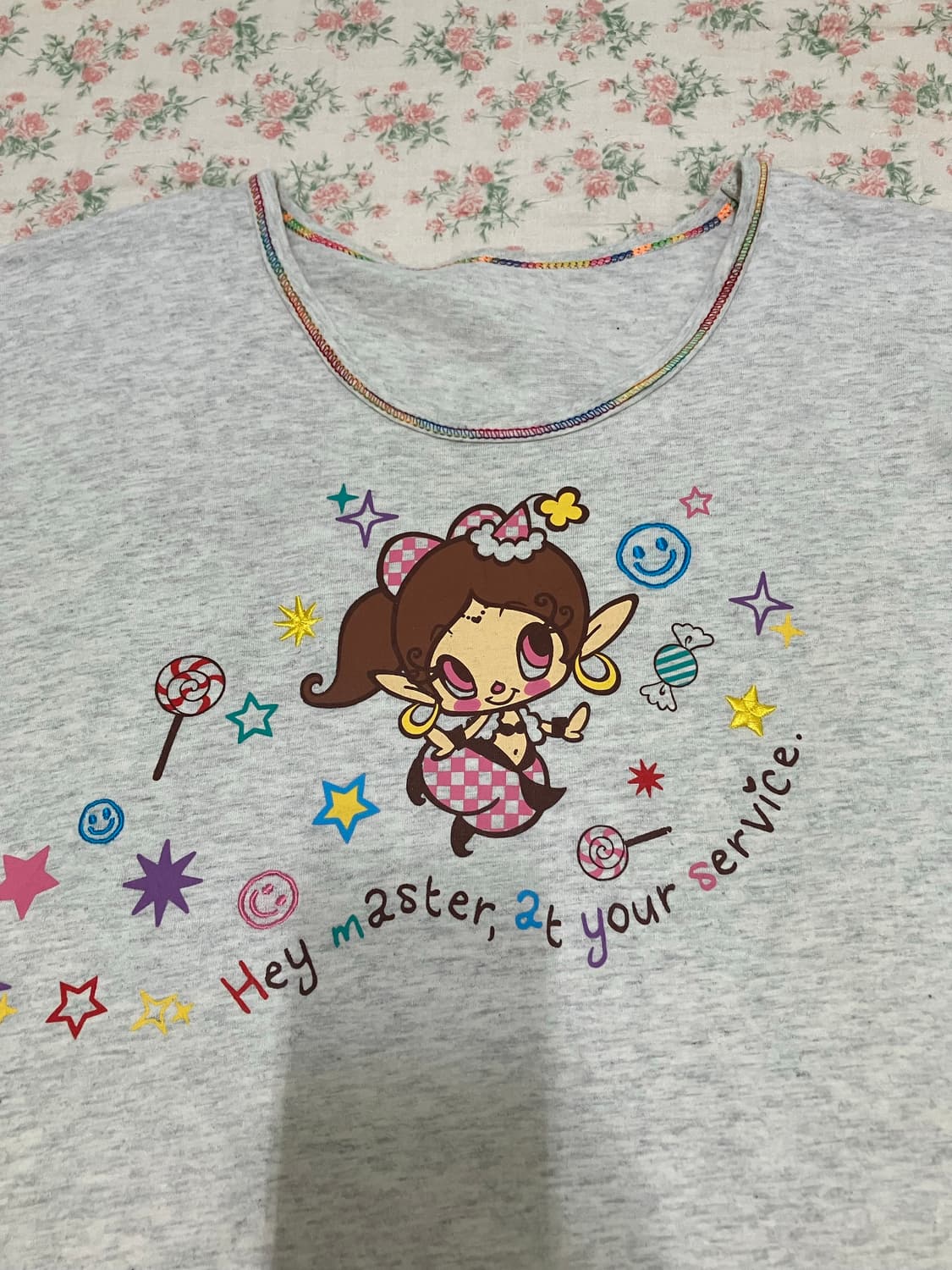 빈티지 캐릭터 프린팅 패치워크 레이어드 티셔츠 1103 모리걸 y2k 스 상품이미지7