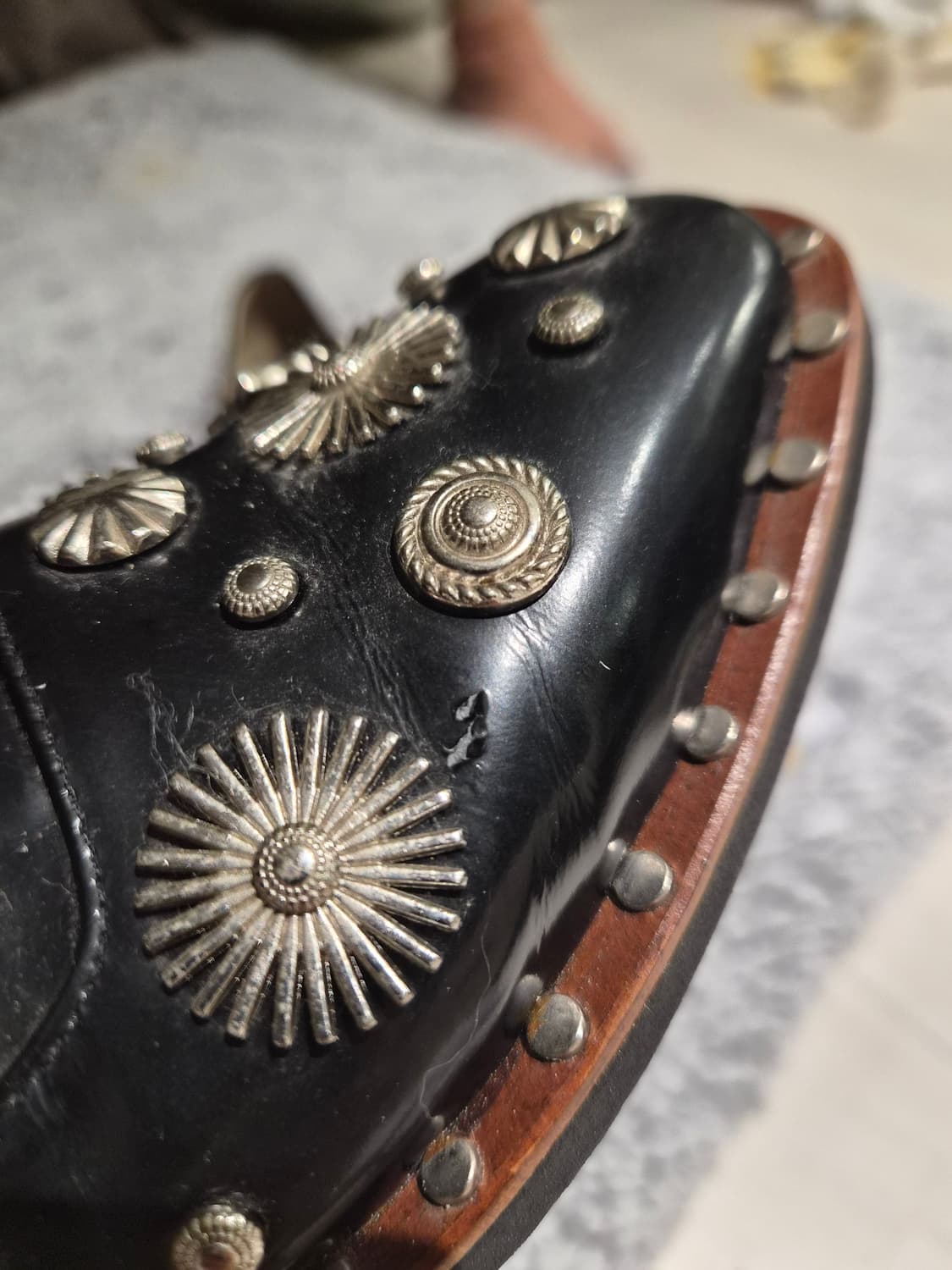 리얼 핸드메이드 스터드 장식 옥스포드화 상품이미지6