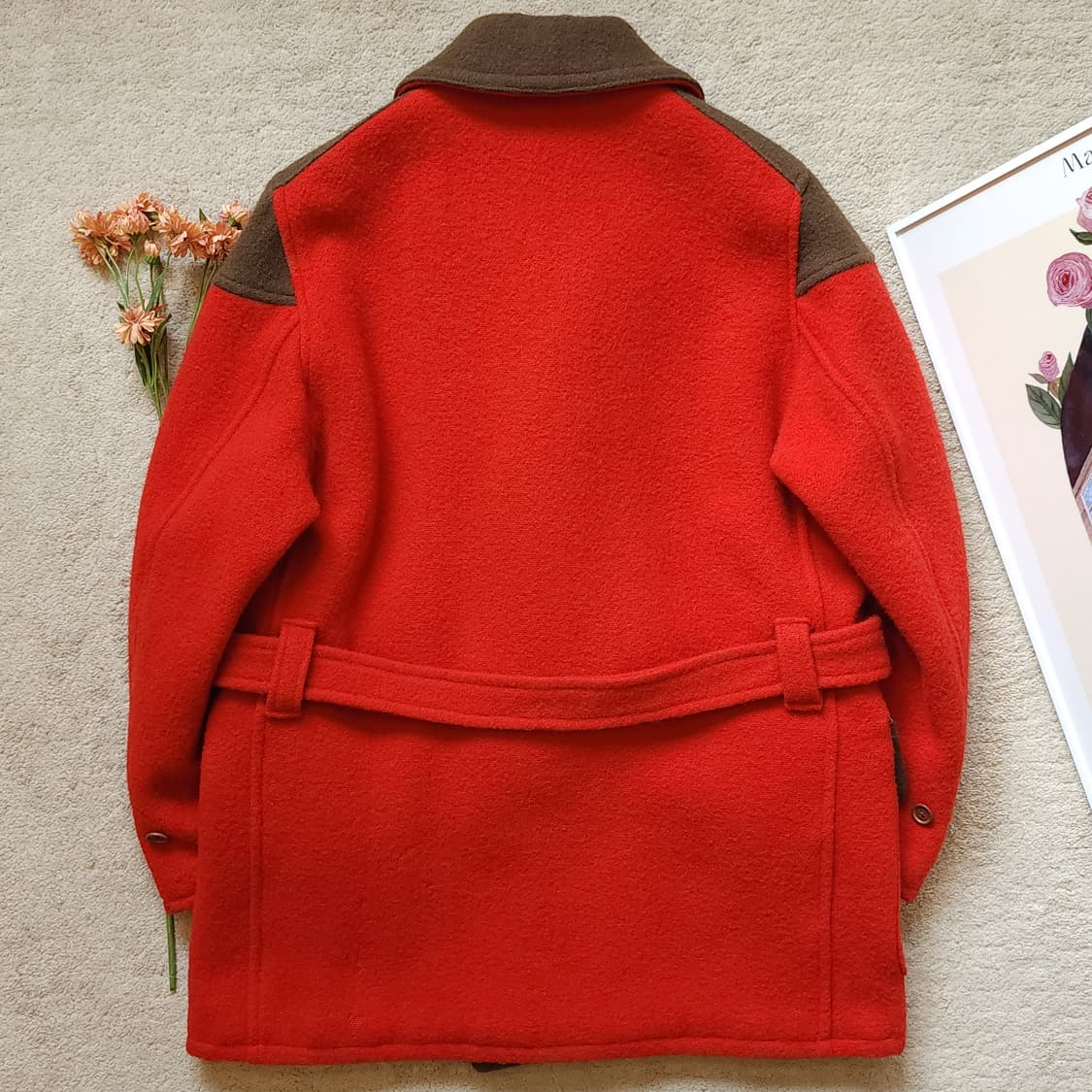 90s 폴로 더블알엘 헤비울 벨티드 랜치코트 L 상품이미지3