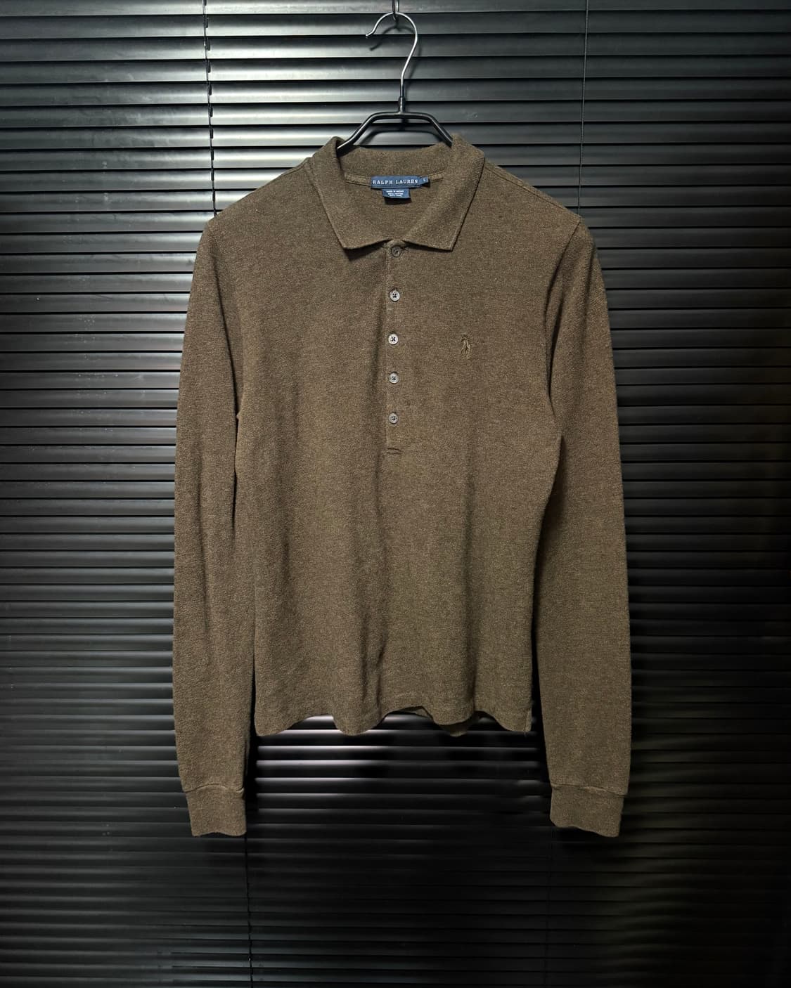 폴로 랄프로렌 PK 카라 긴팔 티 울 코튼 혼방 브라운 갈색 L 100  상품이미지3