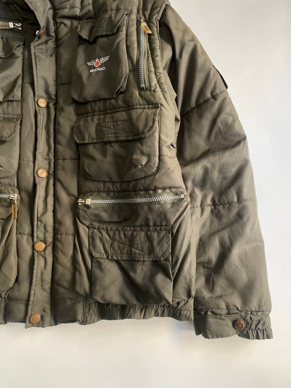 [XL] Vintage 카키 유틸리티 패딩 상품이미지4