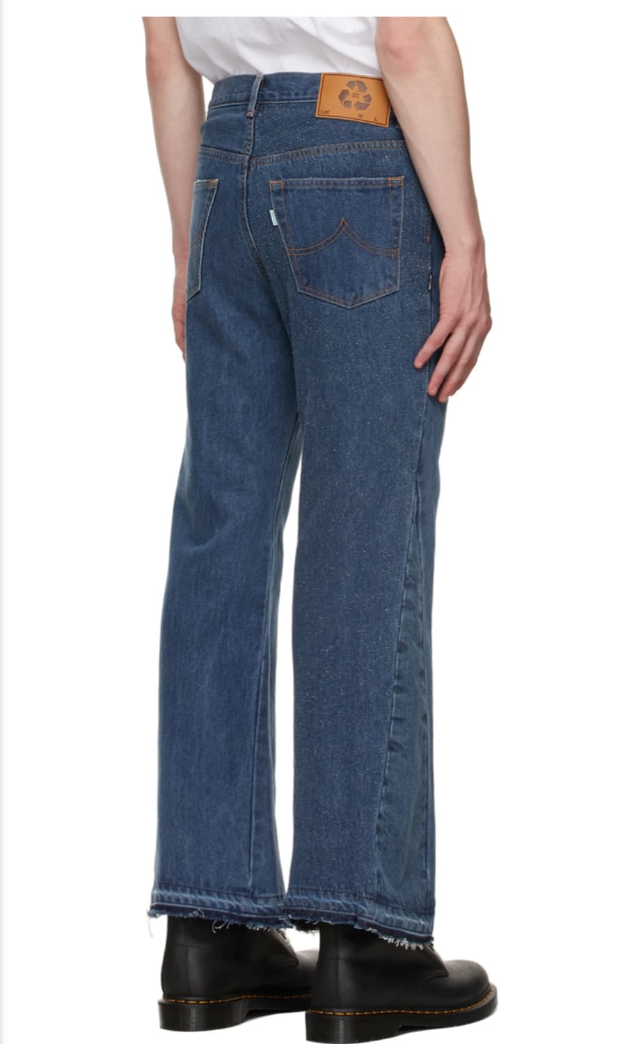 더블렛 업싸이클 오리지널 패치워크 부츠컷 데님 상품이미지4