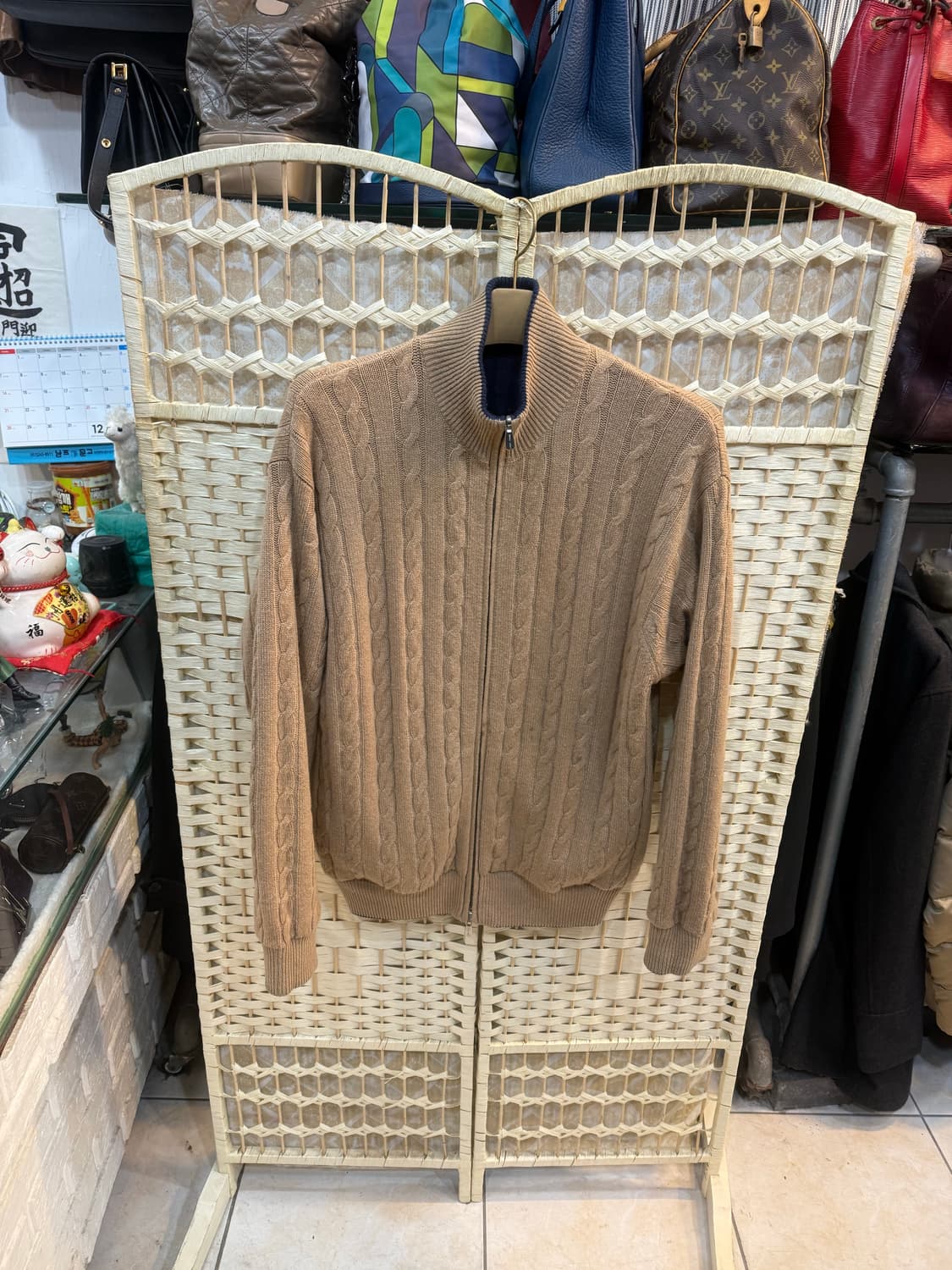 50/100-105 정품 로로피아나 리버시블 캐시미어 니트집업 팝니다 상품이미지3