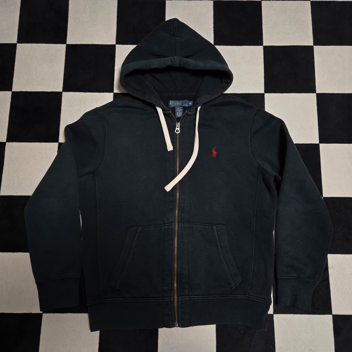 M 폴로랄프로렌 써멀 후드 집업 블랙 상품이미지1