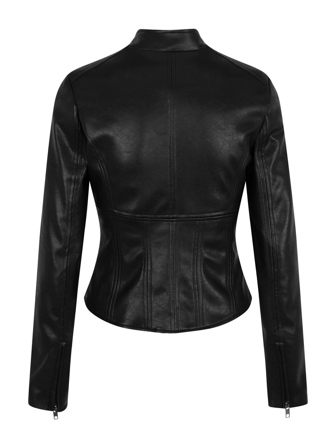 페일제이드 슬림 레더 바이커 자켓 블랙 상품이미지2