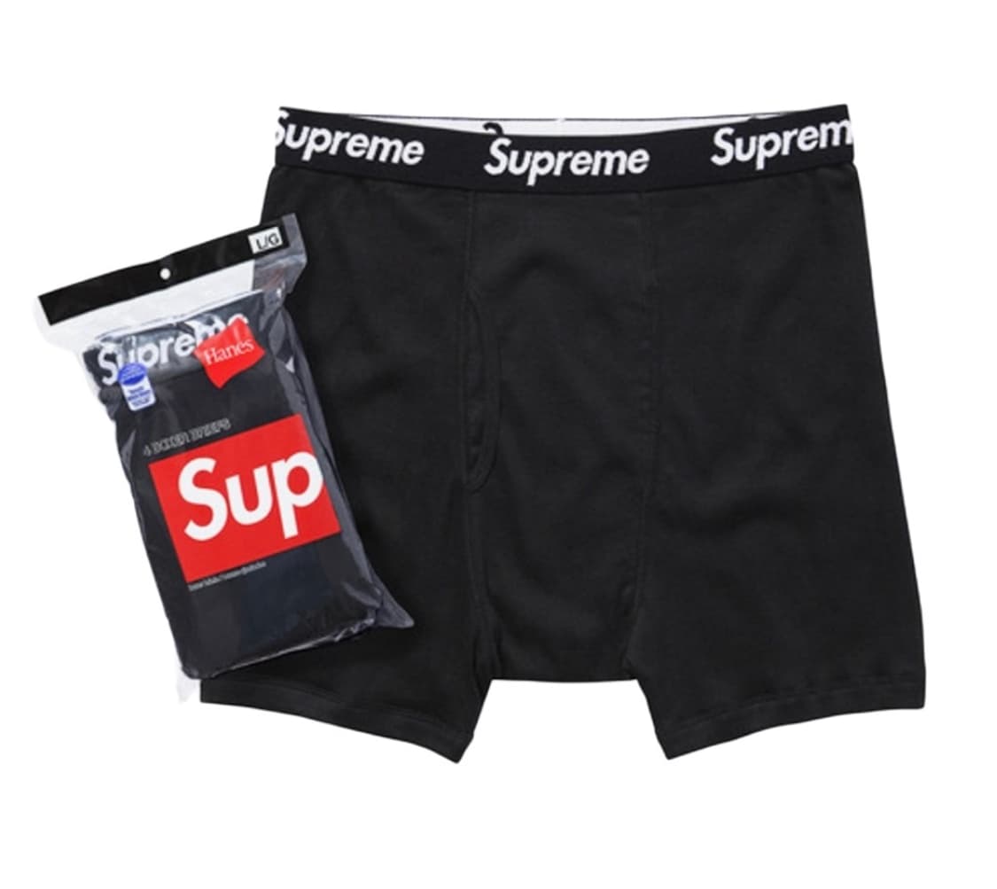 슈프림 새깅 헤인즈 박서 브리프 블랙 상품이미지1
