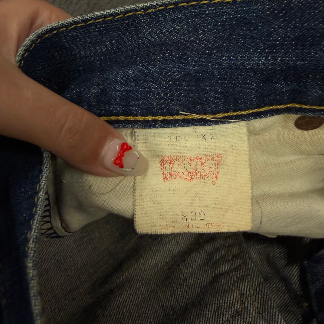 [정품/30X36] 리바이스 재팬 빅Es702XX 셀비지 데님 팬츠 상품이미지5