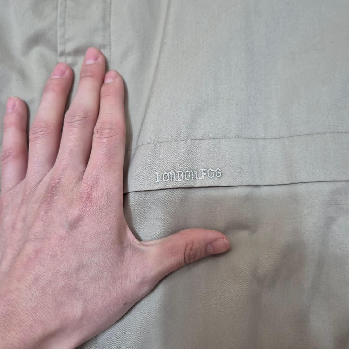 런던포그 남성 체크안감 카라 바람막이 자켓 XL(105) 상품이미지4