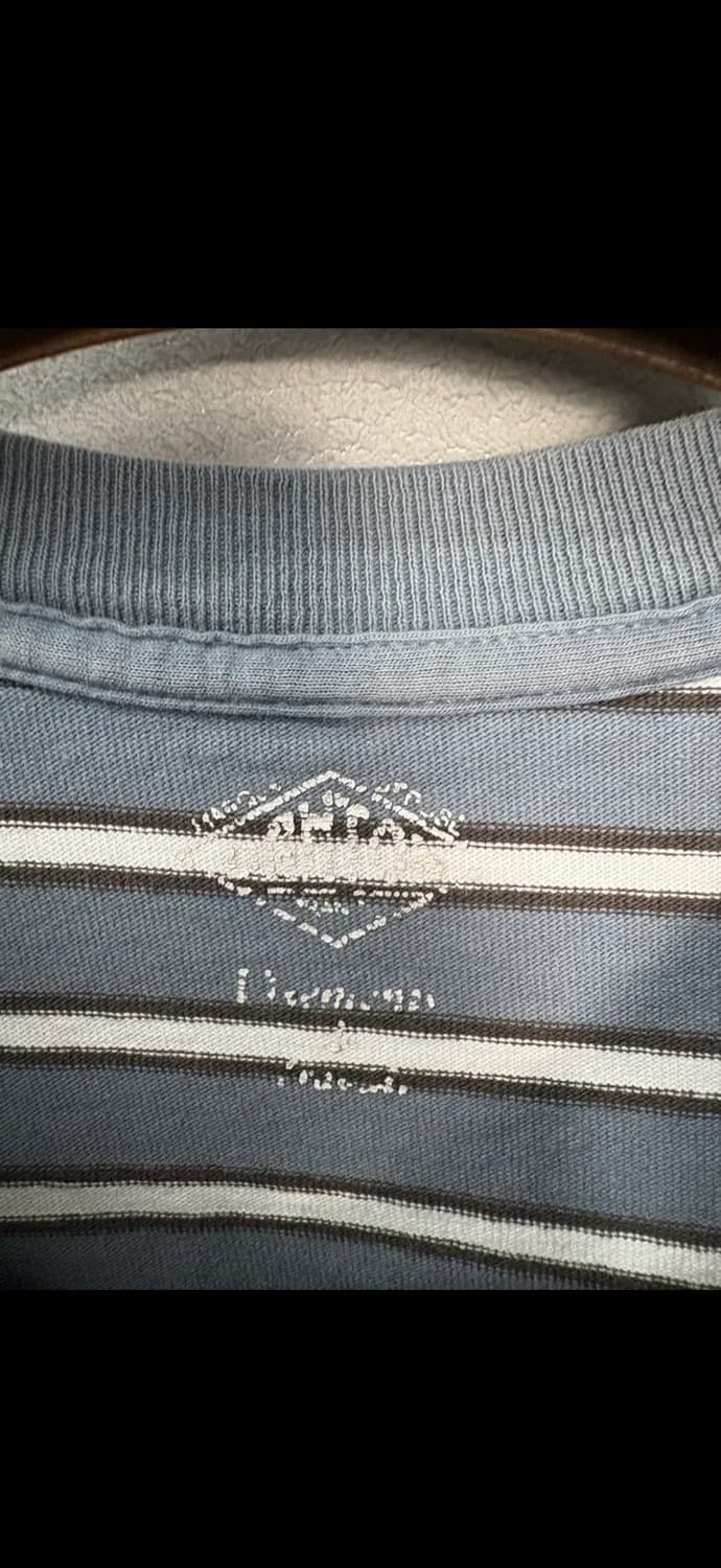 단톤 포켓 스트라이프 반팔 티셔츠 H1976 상품이미지5