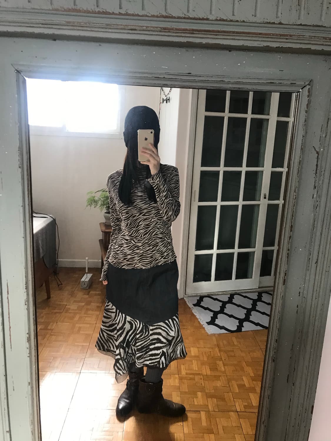 vintage zebra pattern skirt (29inch) 상품이미지3