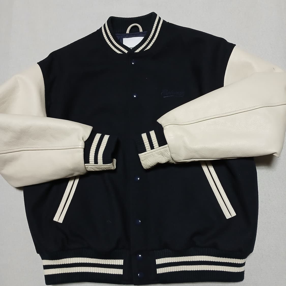 에스피오나지 espionage 울 소가죽 바시티 자켓 점퍼 상품이미지2