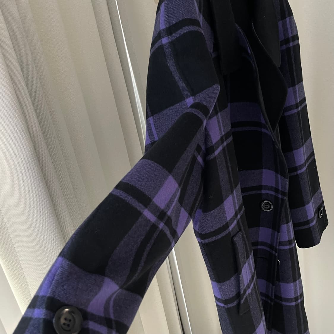 일본 구매 체크 울 코트 9 상품이미지2