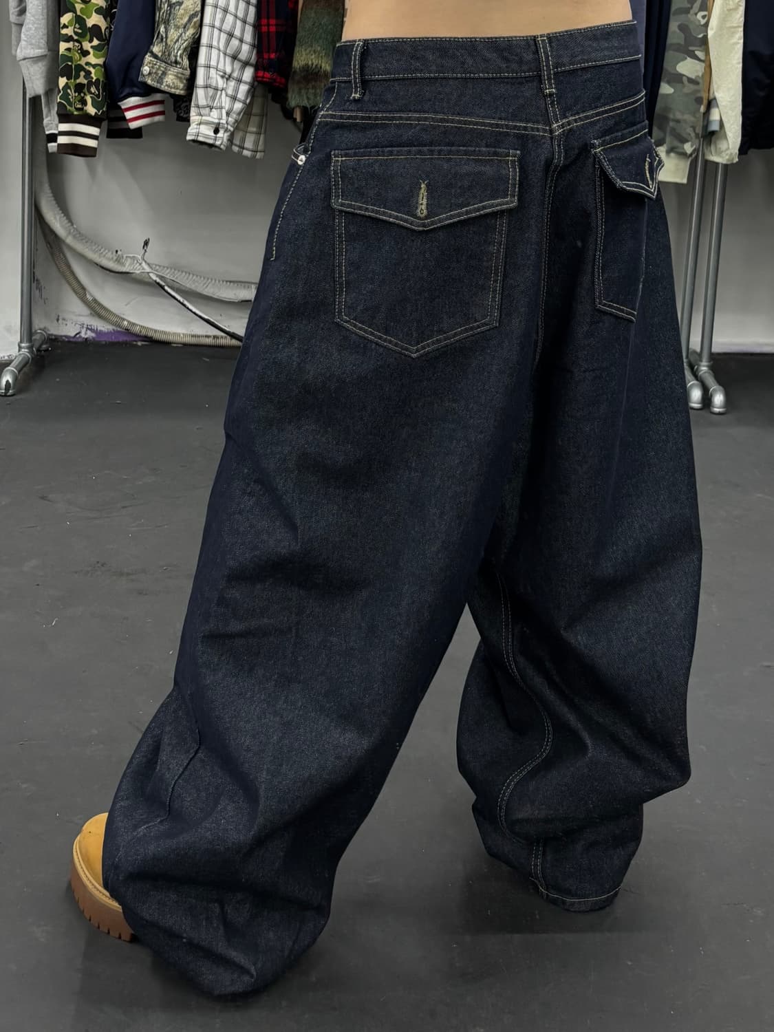 와이드 생지 데님팬츠 상품이미지4