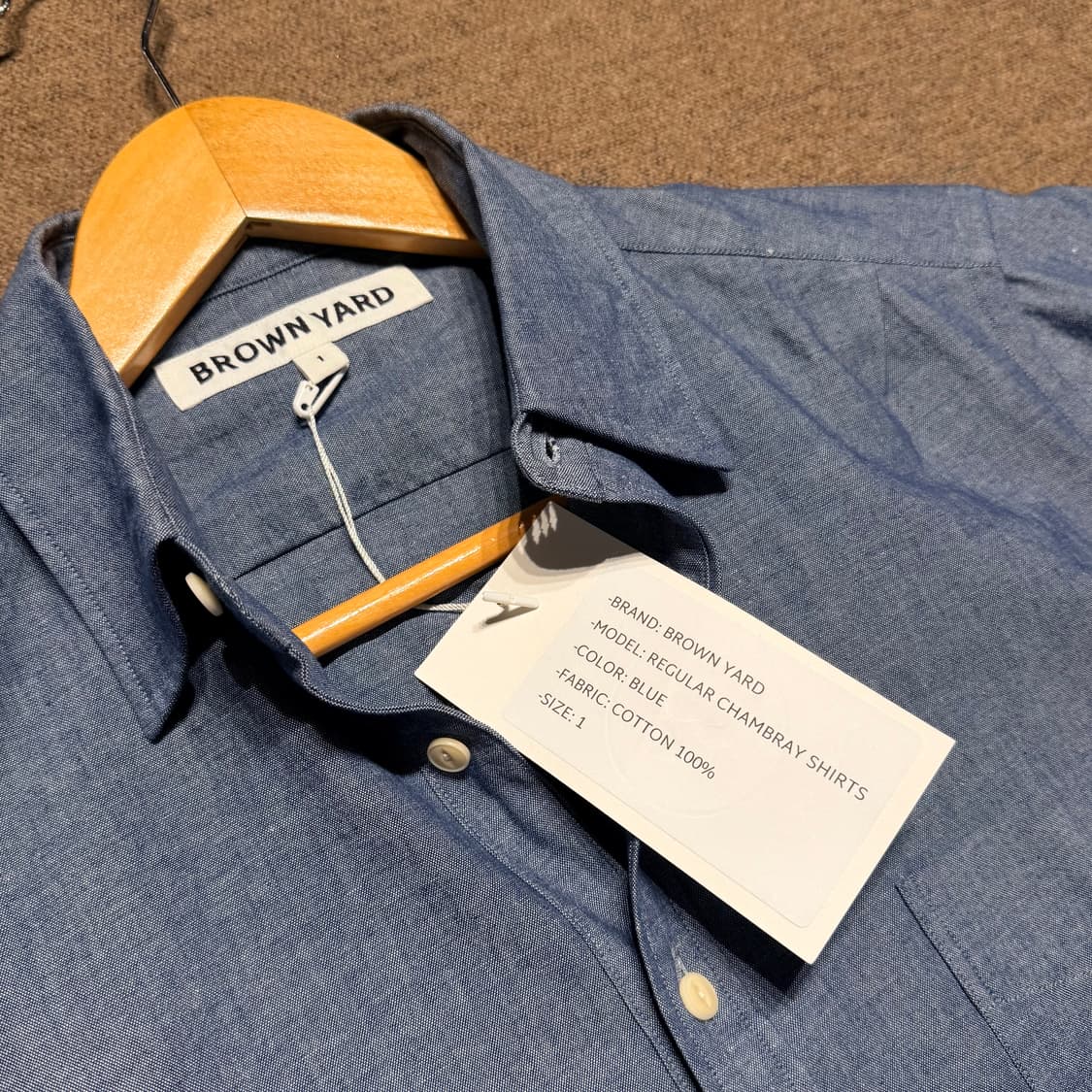 미사용)브라운야드 샴브레이 데님 셔츠 100 상품이미지2