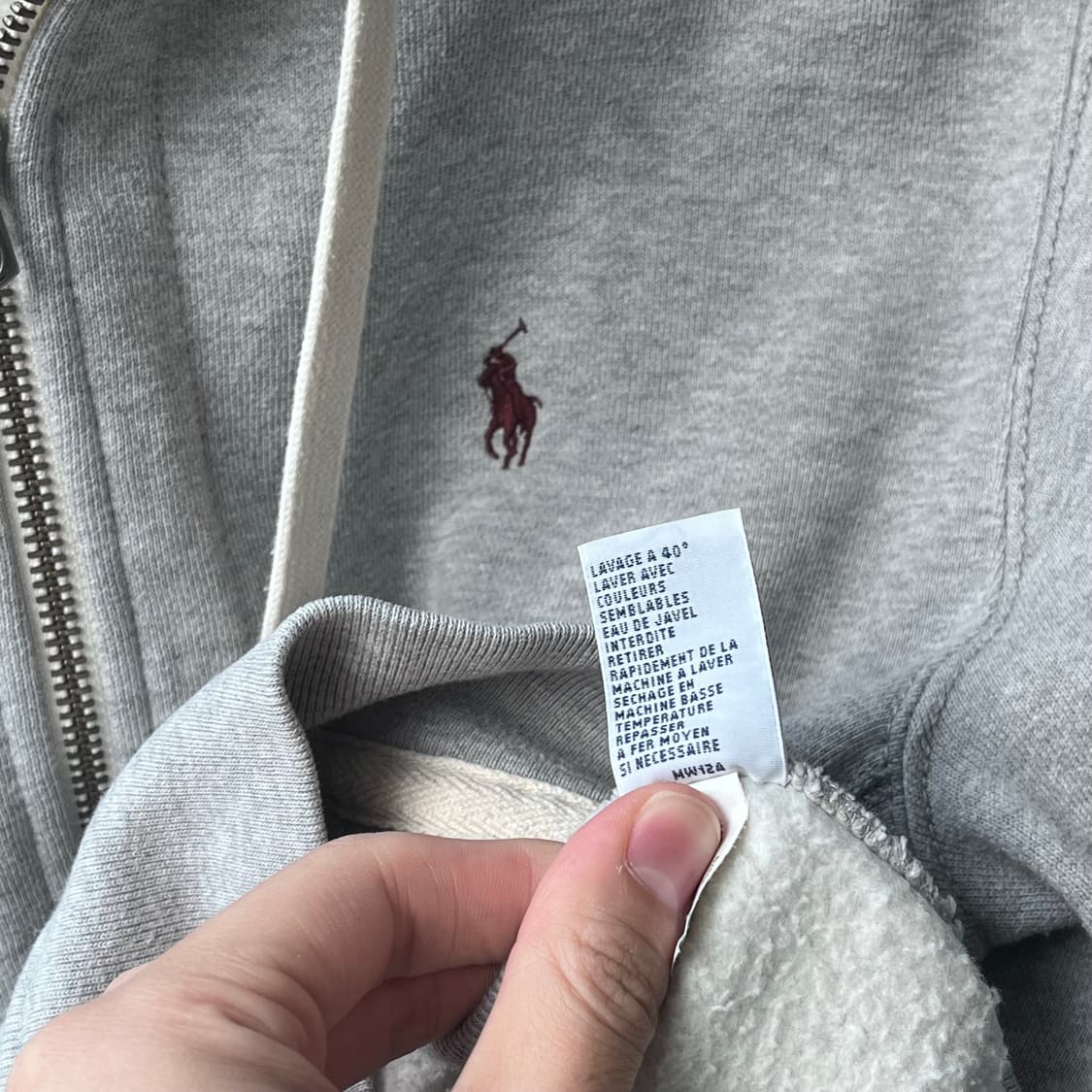 폴로 랄프로렌 회색 후드집업 L/G 상품이미지3