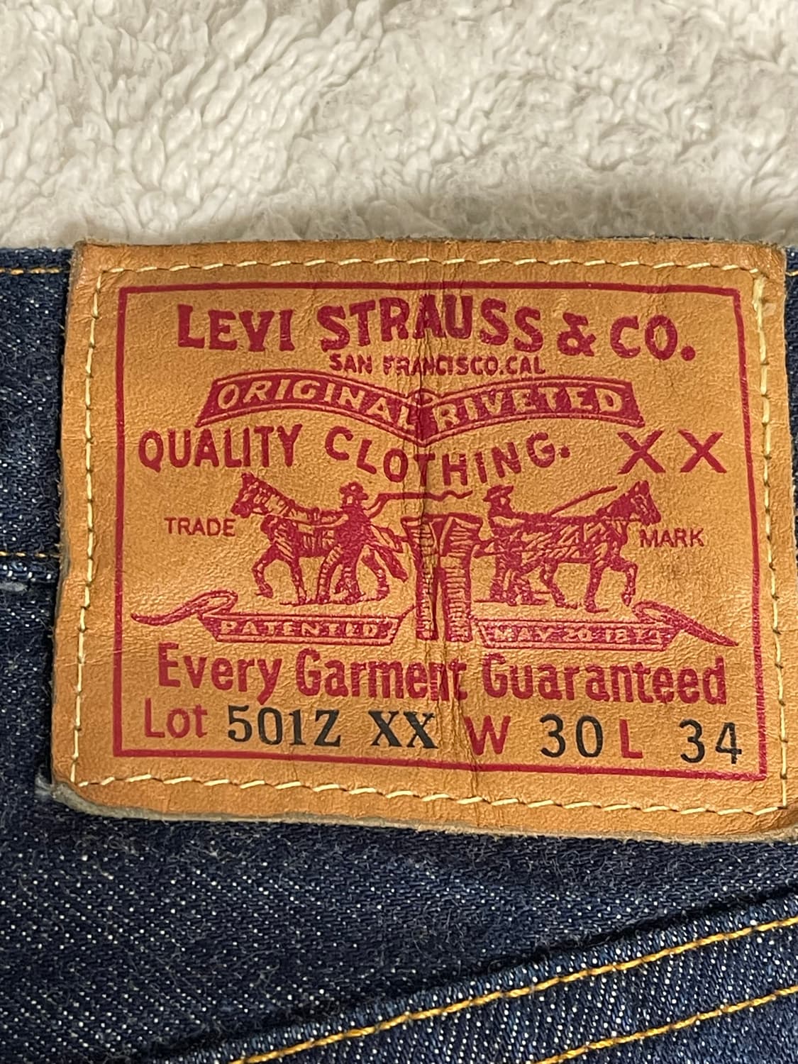 LVC 54501Z XX made in usa 콘밀원단 셀비지 데님 30 상품이미지4