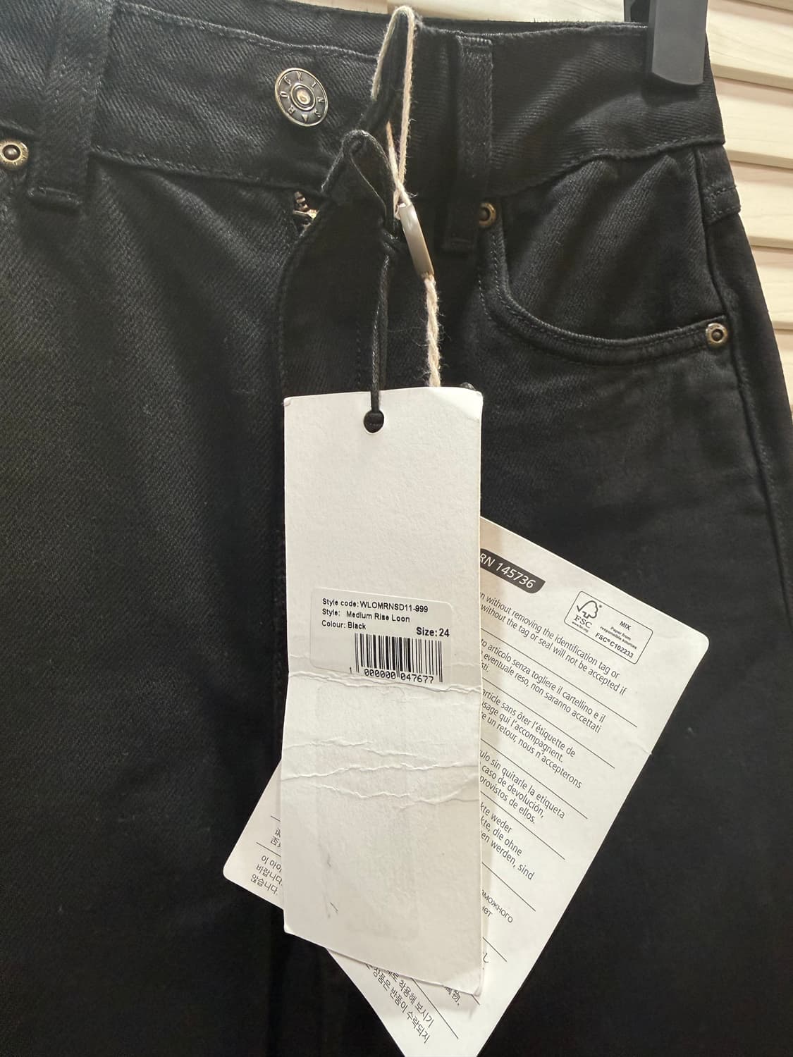 록킨스 블랙 와이드 여성 데님 팬츠 24 부츠컷 made in italy 상품이미지8