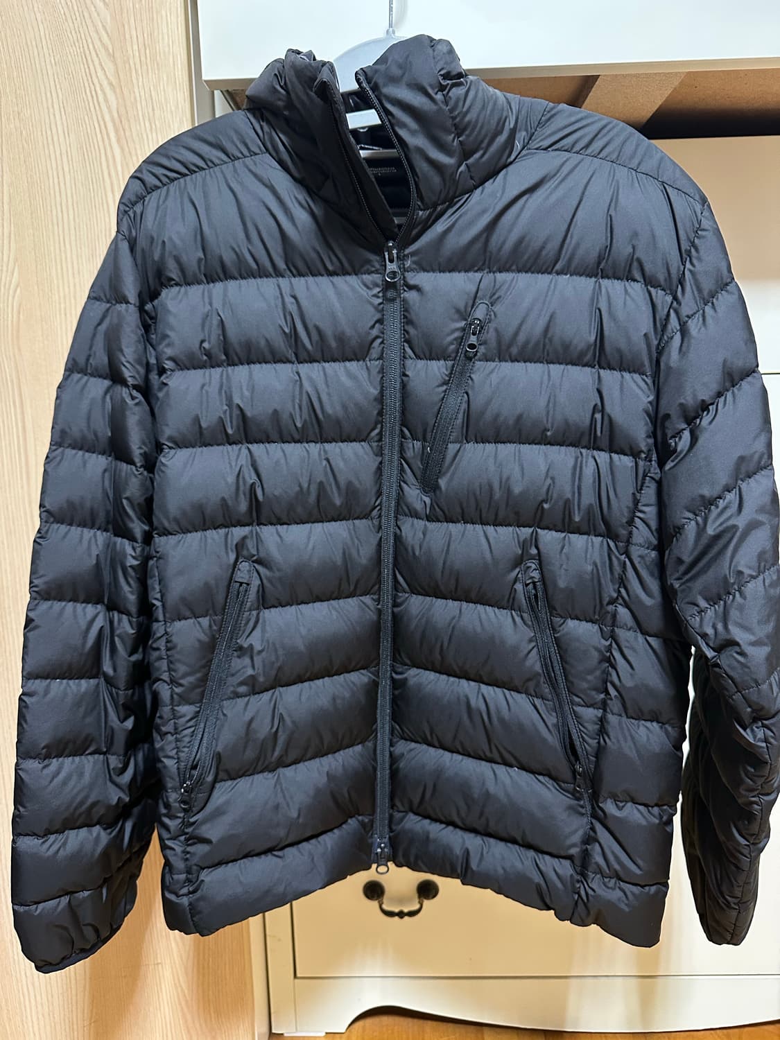 무탠다드 시티 레저 후드 라이트 다운 자켓 블랙 상품이미지2