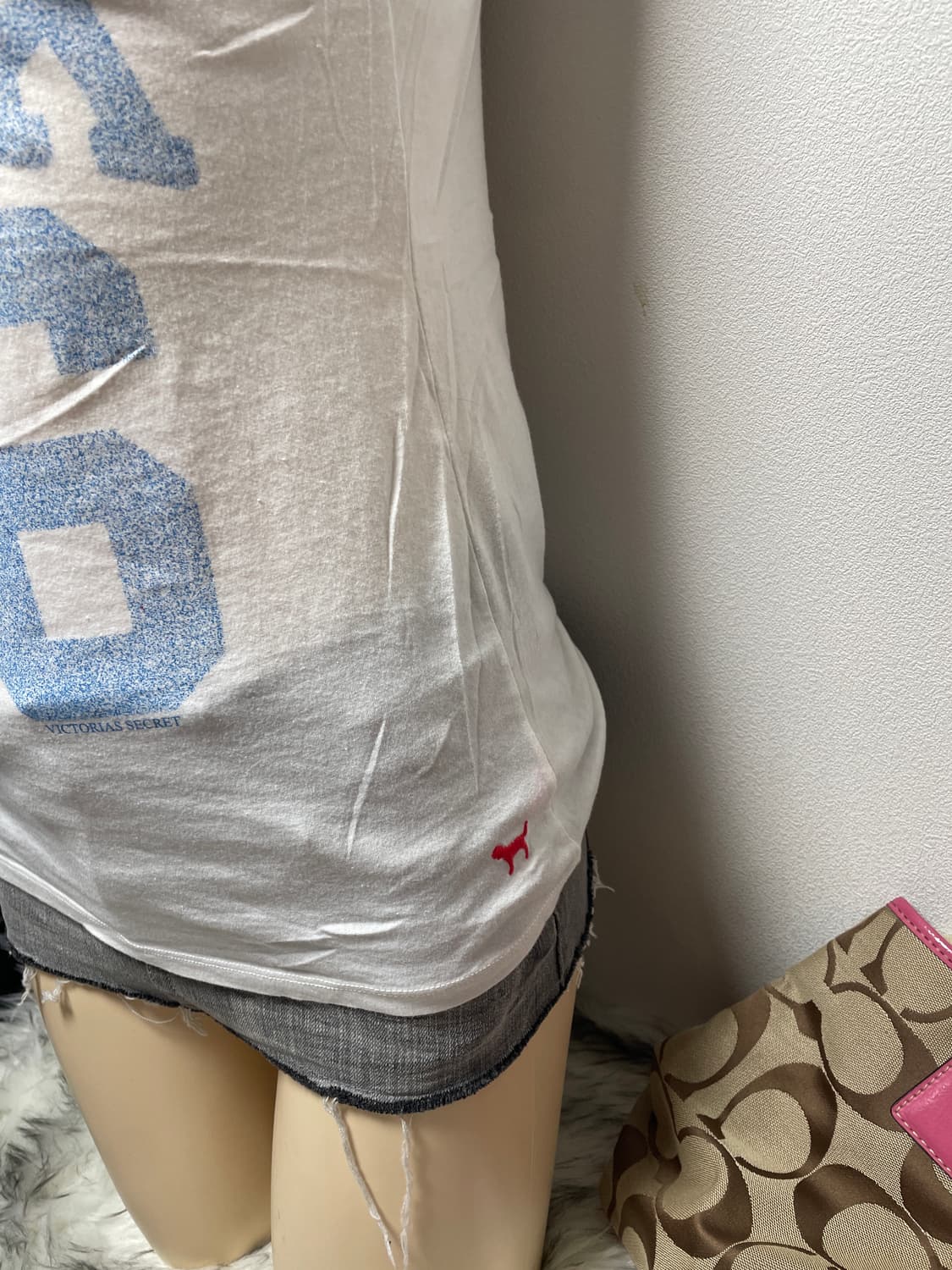 Pink 하늘색 나시 슬리브리스 상품이미지3