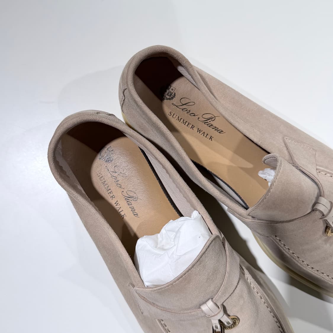 (A/40) / 로로피아나 썸머 참 워크 스웨이드 로퍼 베이지 상품이미지8