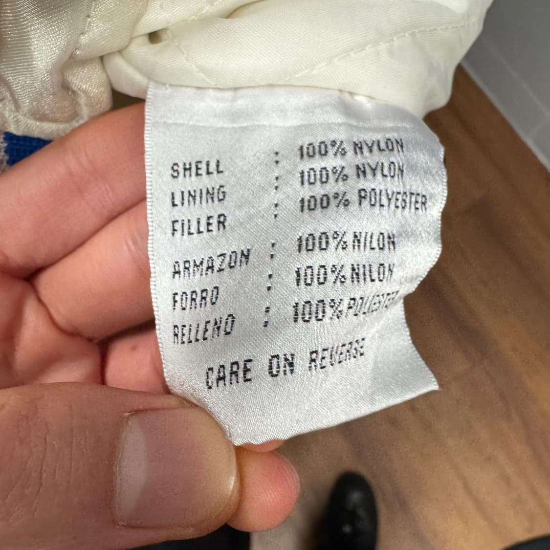 NBA X G-lll 칼뱅크 나일론 스타디움 자켓 빅로고 디테일 화이트 상품이미지6