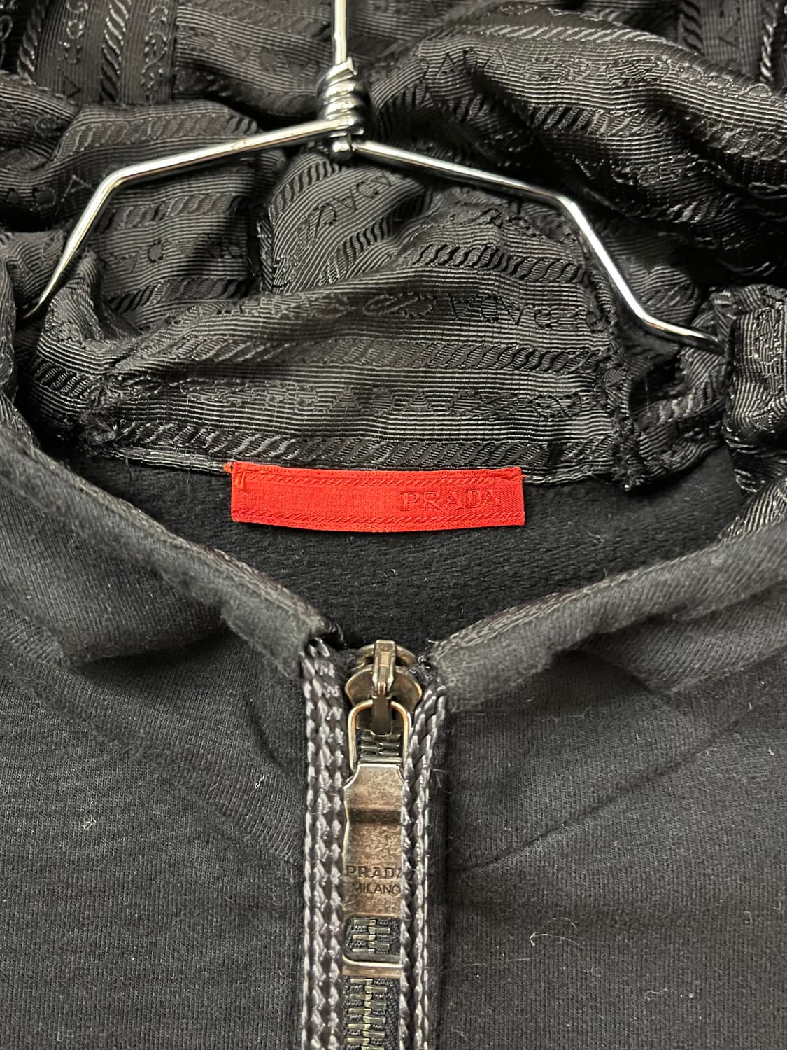 프라다 2009 레더 패널 후드 집업 상품이미지4