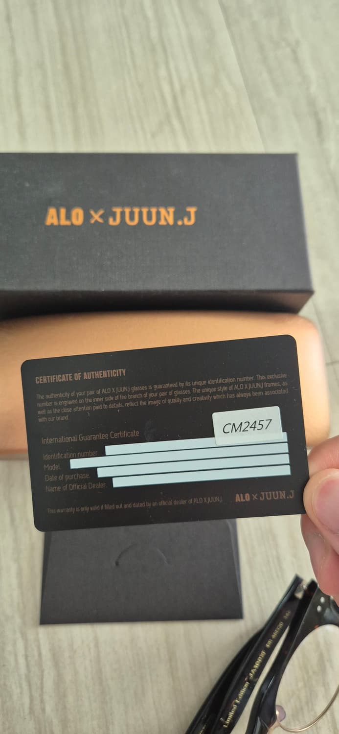 ALO × JUUN.J 알로 준지 콜라보 하금테 안경 상품이미지6