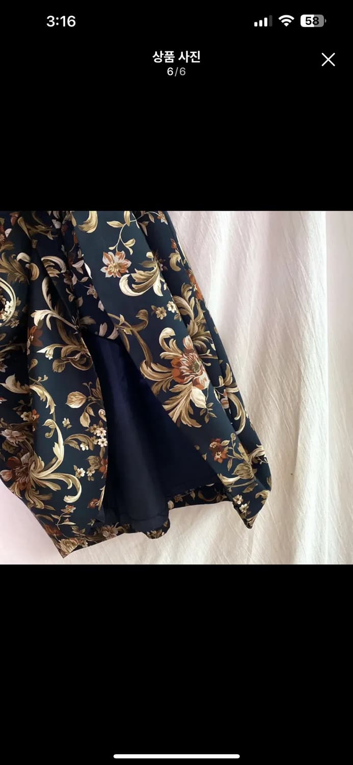 빈티지 플라워 패턴 플레어 롱스커트 롱치마 상품이미지6