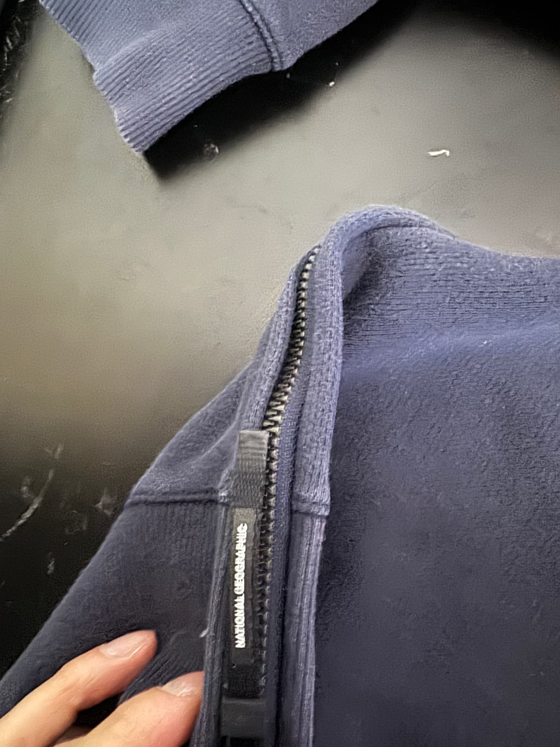 여성 내셔널지오그래픽 옆 트임 맨투맨 S 네이비 상품이미지3