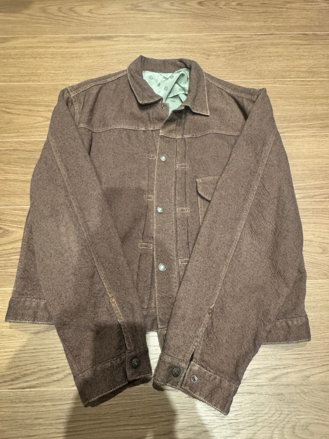 캐피탈 트윌 에이징 울 1st 자켓 브라운 상품이미지3