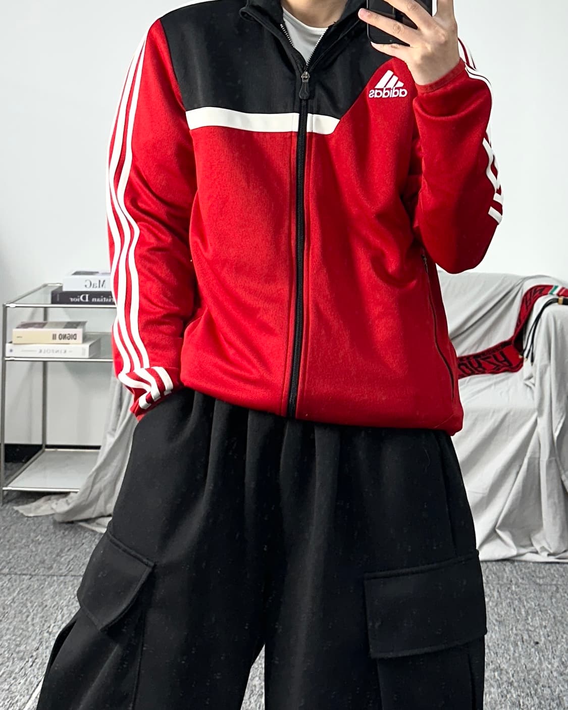 아디다스 이큅먼트 레드 트랙탑 져지 L 상품이미지3