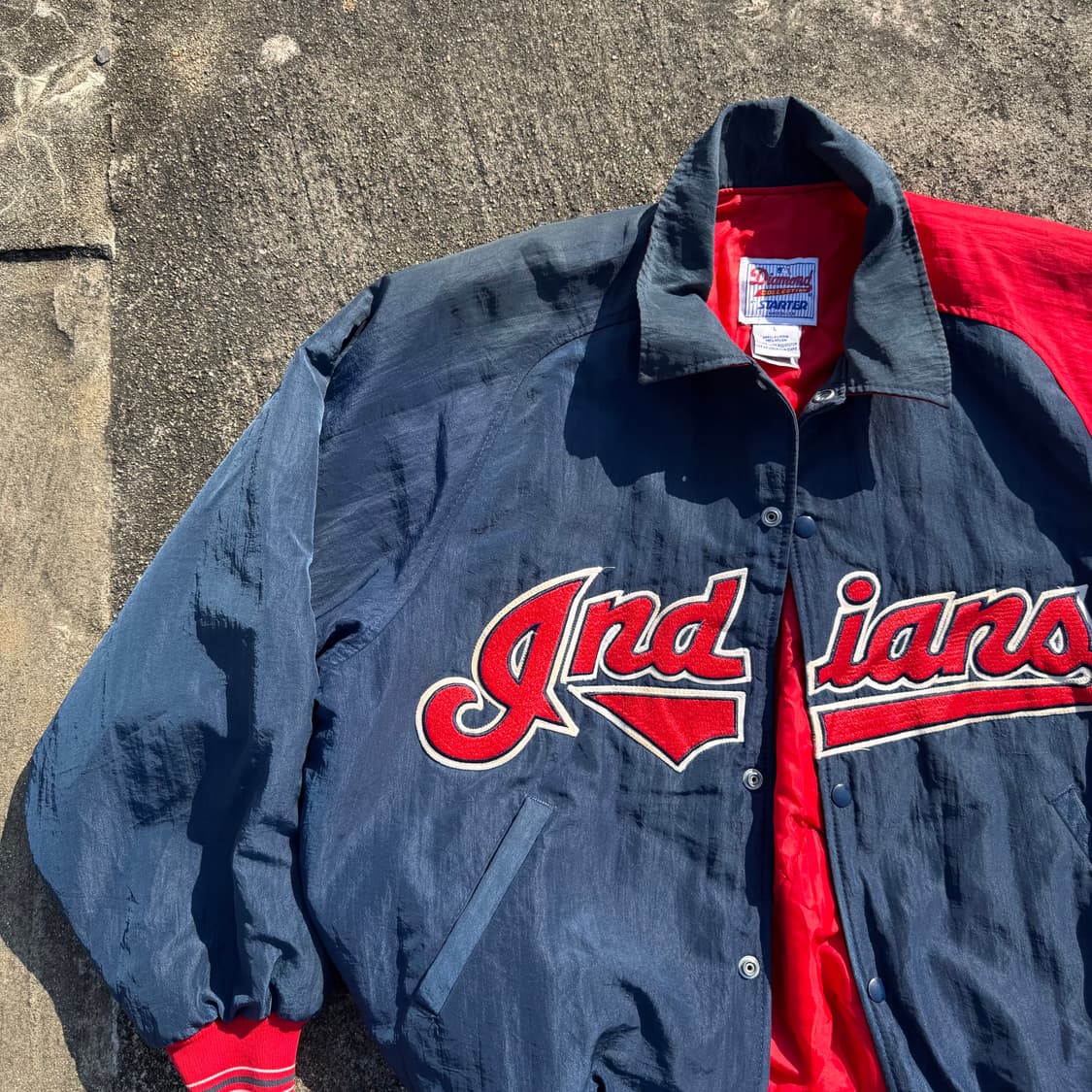 [L~XL] 90s Starter 스타터 클리브랜드 인디안스 야구점퍼 상품이미지4