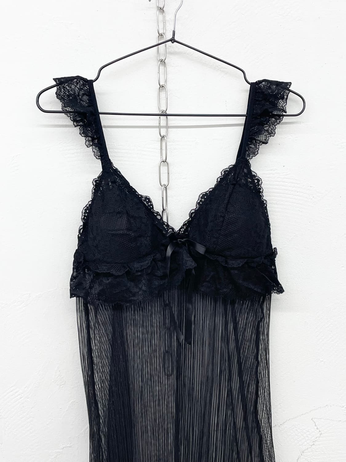 블랙 리본 레이스 슬립 상품이미지5